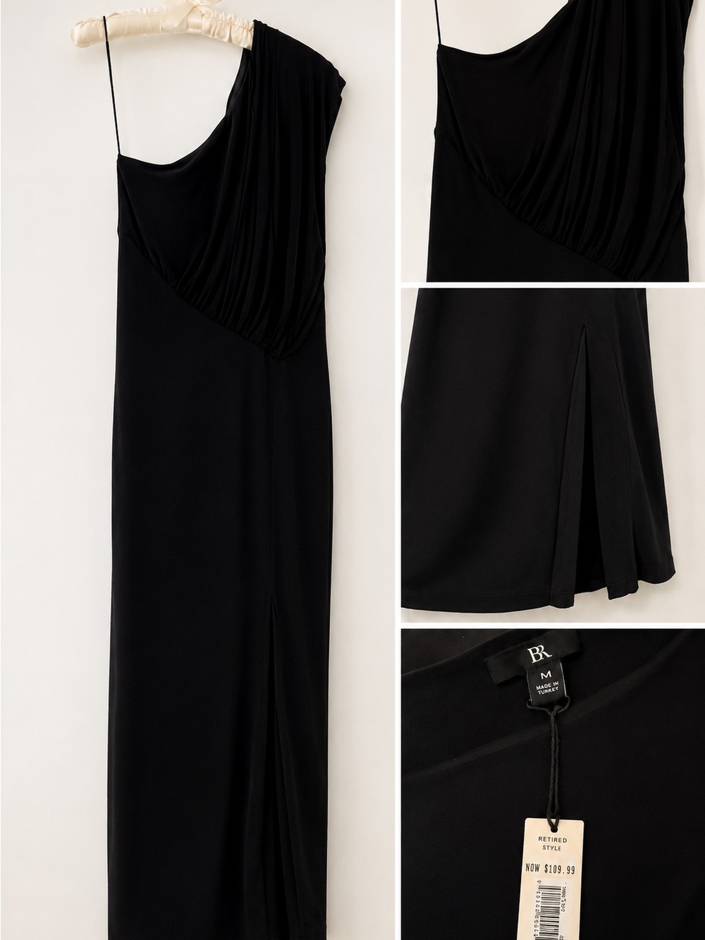 Banana Republic Black One-Shoulder Evening Gown